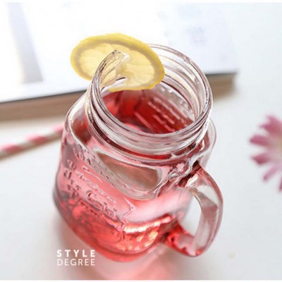 Vintage Jar Mug Drink Beverages Juice Glass Cup Style Degree Sg Singapore