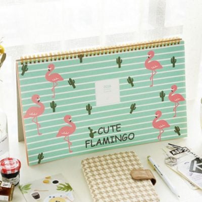 flamingo 2018 calendar planner scheduler table organizer organiser style degree sg singapore