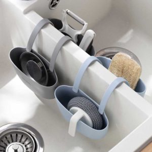 Earthly Basin Hanging Holder Sink Caddy Ktichen Bathroom Faucet Tap Double Bowl Sponge Organizer Style Degree Sg Singapore