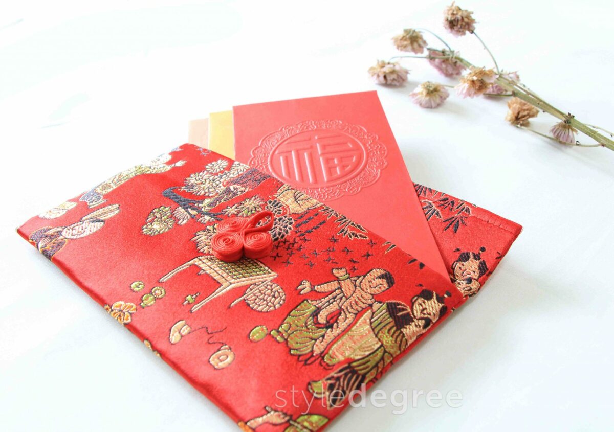 chinese new year red ang bao hong bao organizer organiser pouch style degree sg singapore