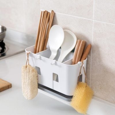 Hanging Utensils Utensil Holder Organizer Organiser Washing Sponge Kitchen Cooking Cutlery Style Degree Sg Singapore
