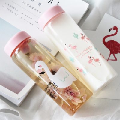 flamingo glass bottle tumbler tea fruits thermal flask flasks vacuum style degree sg singapore