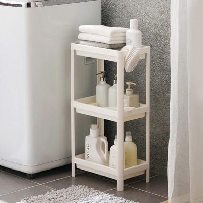 Standing Rack Toilet Toiletries Organizer Organiser Shelf Shelves Shelving Style Degree Sg Singapore