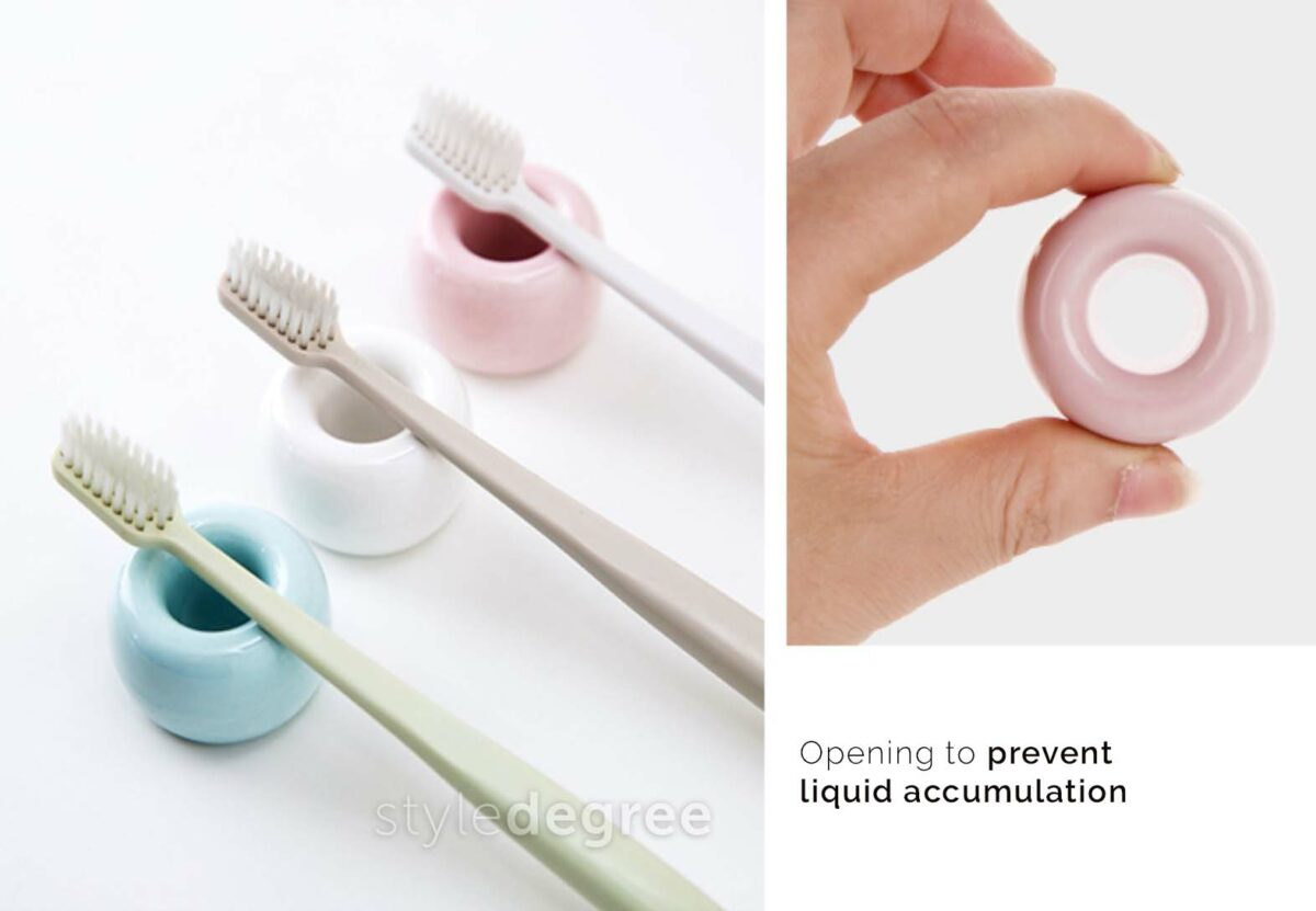 Minimalist Toothbrush Holder, minimalistic, bathroom decor, essentials, pastel, toothbrush, style degree, singapore, sg