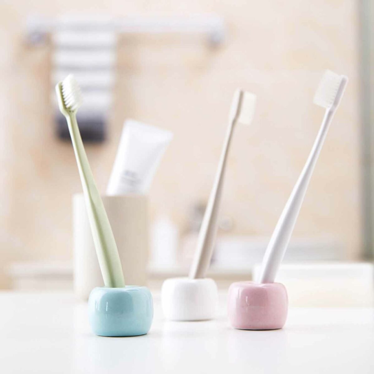 Minimalist Toothbrush Holder, minimalistic, bathroom decor, essentials, pastel, toothbrush, style degree, singapore, sg