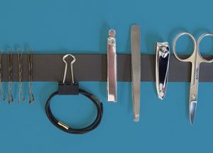 Organize small items on magnetic strip, wall storage hacks, cheap home organization hacks, Style Degree, Singapore, SG, StyleMag.