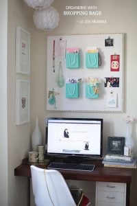 Gift bags as storage organizers, simple home organization hacks, storage organization hacks, cheap DIY home organization hacks, Style Degree, Singapore, SG, StyleMag.