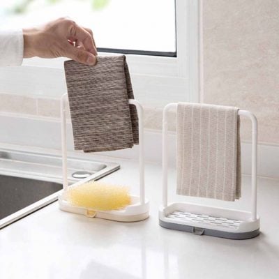 Arch Towel & Sponge Holder Kitchen Rack Basin Organiser Organizer Toilet Style Degree sg Singapore