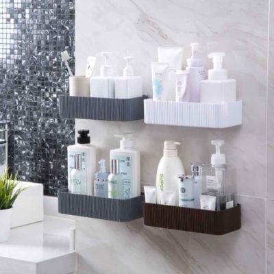 Minimalist Bathroom Wall Holder Toilet Shampoo Soap Bottle Organiser Organizer Style Degree Sg Singapore