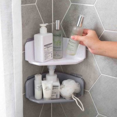 Triangle Bathroom Wall Holder Rack Toilet Organizer Organiser Style Degree Sg Singapore