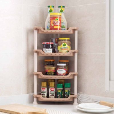 Triangle Standing Rack Toilet Toiletries Bathroom Kitchen Holder Organizer Organiser Style Degree Sg Singapore