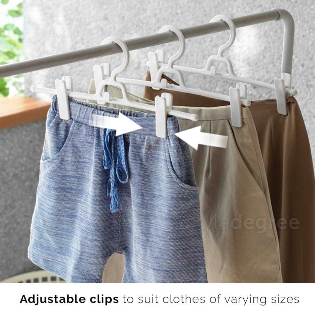 Stack & Clip Clothes Hanger (5pc Set) Pants & Trousers Hanger