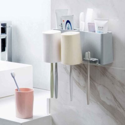 Refresh Toothbrush & Paste Holder, bathroom organiser, organizer, organisation, toothpaste dispenser, style degree, singapore, sg