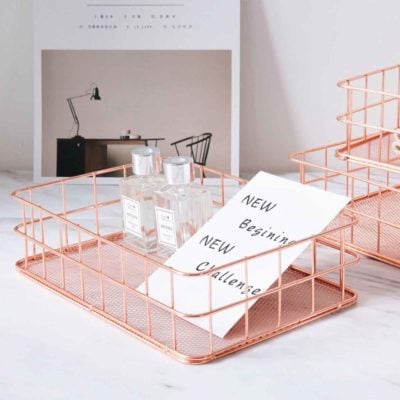 Roseo Mini Basket Organizer Storage Beauty Makeup Desk Organiser Style Degree Sg Singapore