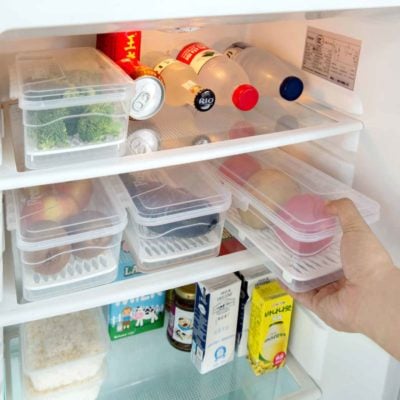 Basic Fridge Container (With Drainer) Food Containers Refrigerator Organizer Organiser Holders Food Storage Box Style Degree Sg Singapore