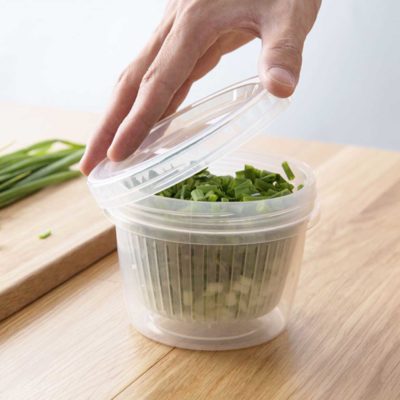 Garnish Mini Food Container (With Drainer) Containers Refrigerator Organizer Organiser Holder Storage Box Style Degree Sg Singapore