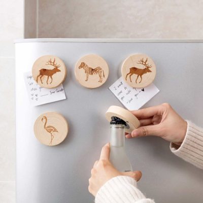 Natural Wood Fridge Magnet Fridge Magnets Bottle Opener Holders Kitchen Style Degree Sg Singapore