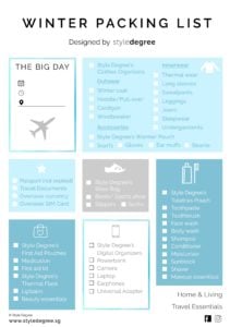 Winter Travel Packing List, checklist, winter clothes, winter coat jacket, hokkaido weather cold weather