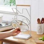 Scandinavian Triple Layer Lid Holder Holders Chopping Board Kitchen Organizer Organiser Style Degree Sg Singapore