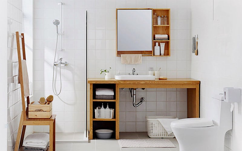 bathroom organisation ideas, hdb renovation, bathroom design, bathroom accessories, bathroom door, bathroom cabinets, style degree, singapore sg