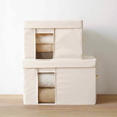 Canvas Clear Storage Box Keeping Bed Sheets Blankets Organizer Organiser Style Degree Sg Singapore