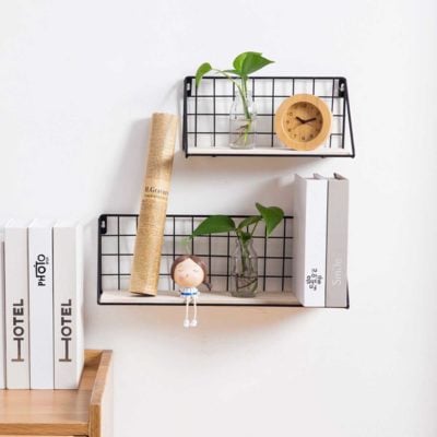 Rustic Bracket Wall Shelf Shelves Holders Organizer Organiser Living Room Decorations Style Degree Sg Singapore