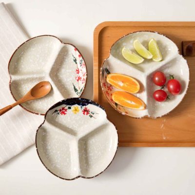Spring Family Plate (With Divider) Plates Dinnerware Dining Accessories Kitchen Style Degree Sg Singapore