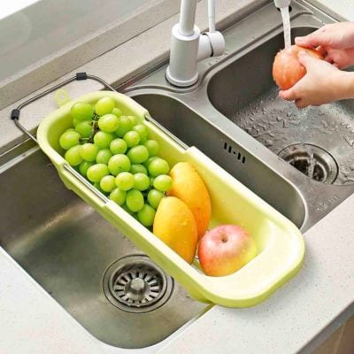 Over-the-sink Extendable Sink Colander Fruits Colanders Washer Drainer Organizer Organiser Style Degree Sg Singapore