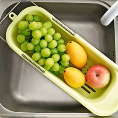 Over-the-sink Extendable Sink Colander Fruits Colanders Washers Organizer Organiser Style Degree Sg Singapore