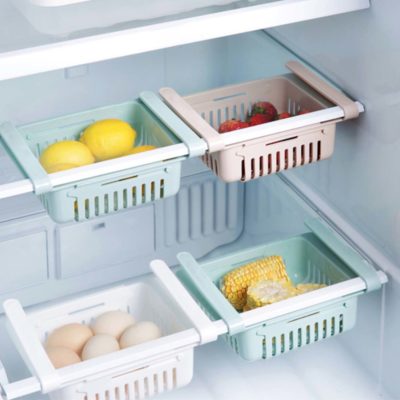 Extendable Fridge Sliding Organizer Organizers Storage Organiser Kitchen Food Holders Containers Style Degree Sg Singapore
