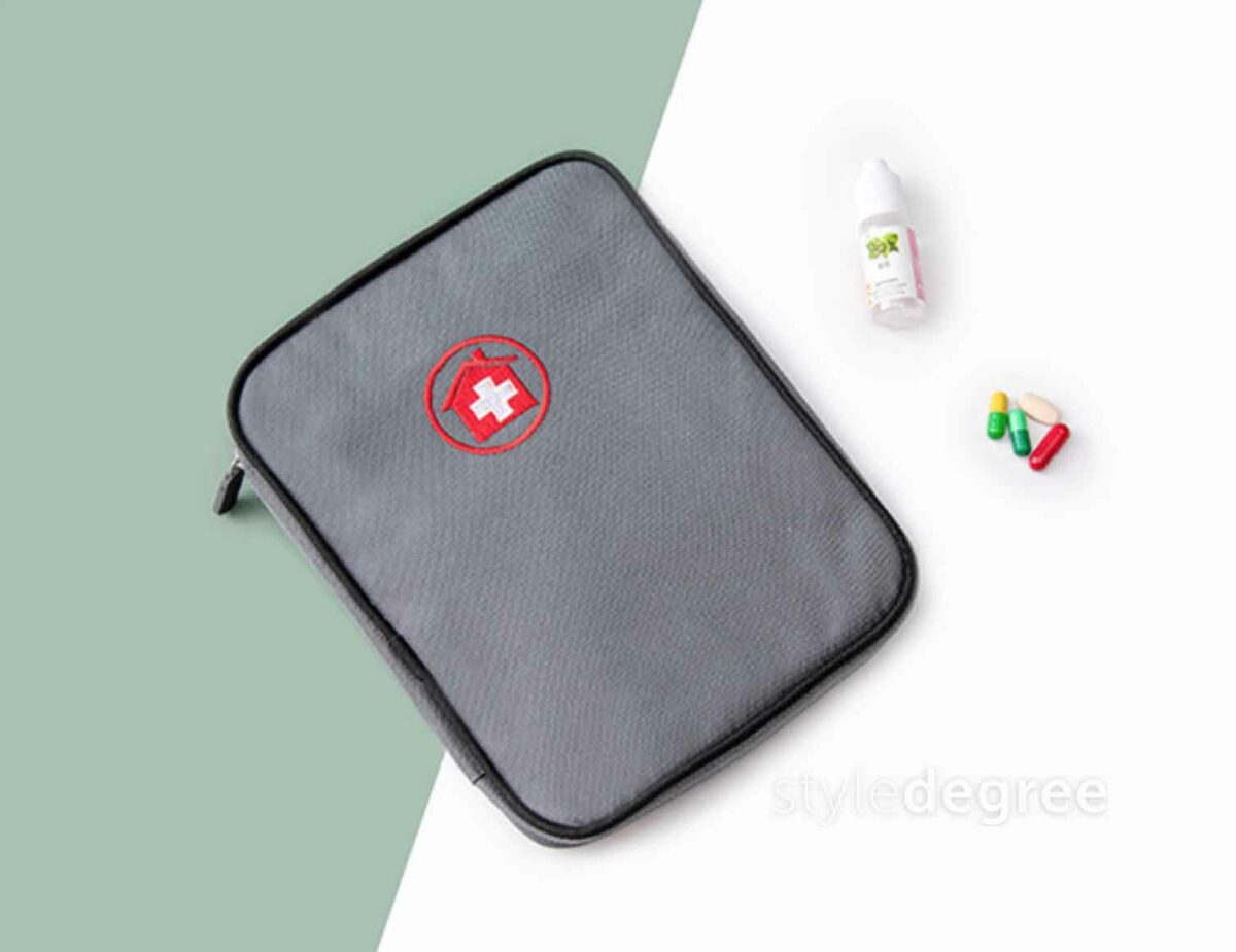 Slim First Aid & Medicine Travel Organizer Organiser Pouch Holder Style Degree Sg Singapore