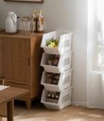 Luxe Stackable Basket Organizer Storage Box Boxes Kitchen Accessories Homeware Style Degree Sg Singapore