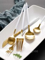 Gold Stainless Steel Cutlery Set Tableware Dinnerware Dining Utensils Kitchen Accessories Style Degree Sg Singapore