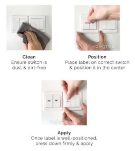 Appliances Switch Sticker Labels| Home Accessories | Style Degree