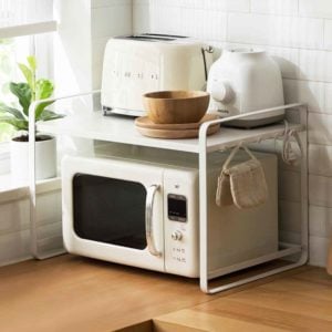 2-Tier Microwave Kitchen Rack Storage Countertop Oven Style Degree Sg Singapore