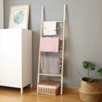 Scandinavian Ladder Towel Hanger Pine Wood Bathroom Living Room Hanging Ladder Wood Style Degree Sg Singapore