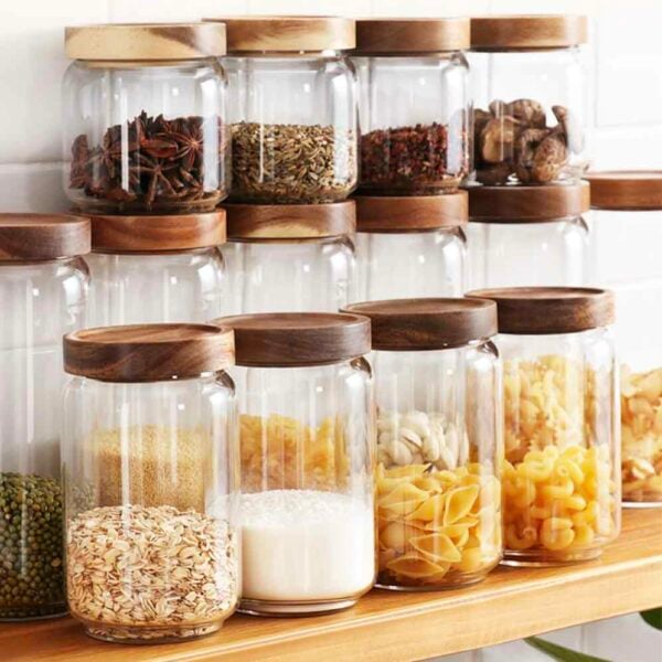Scandinavian Airtight Glass Food Jar Holder Pantry Kitchen Snacks Style Degree Sg Singapore
