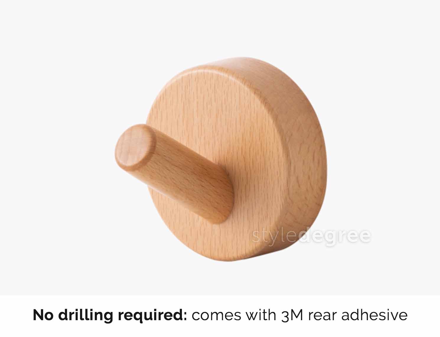 Woody Wall Knob Hooks Beautiful Wooden Wall Hangers Style Degree