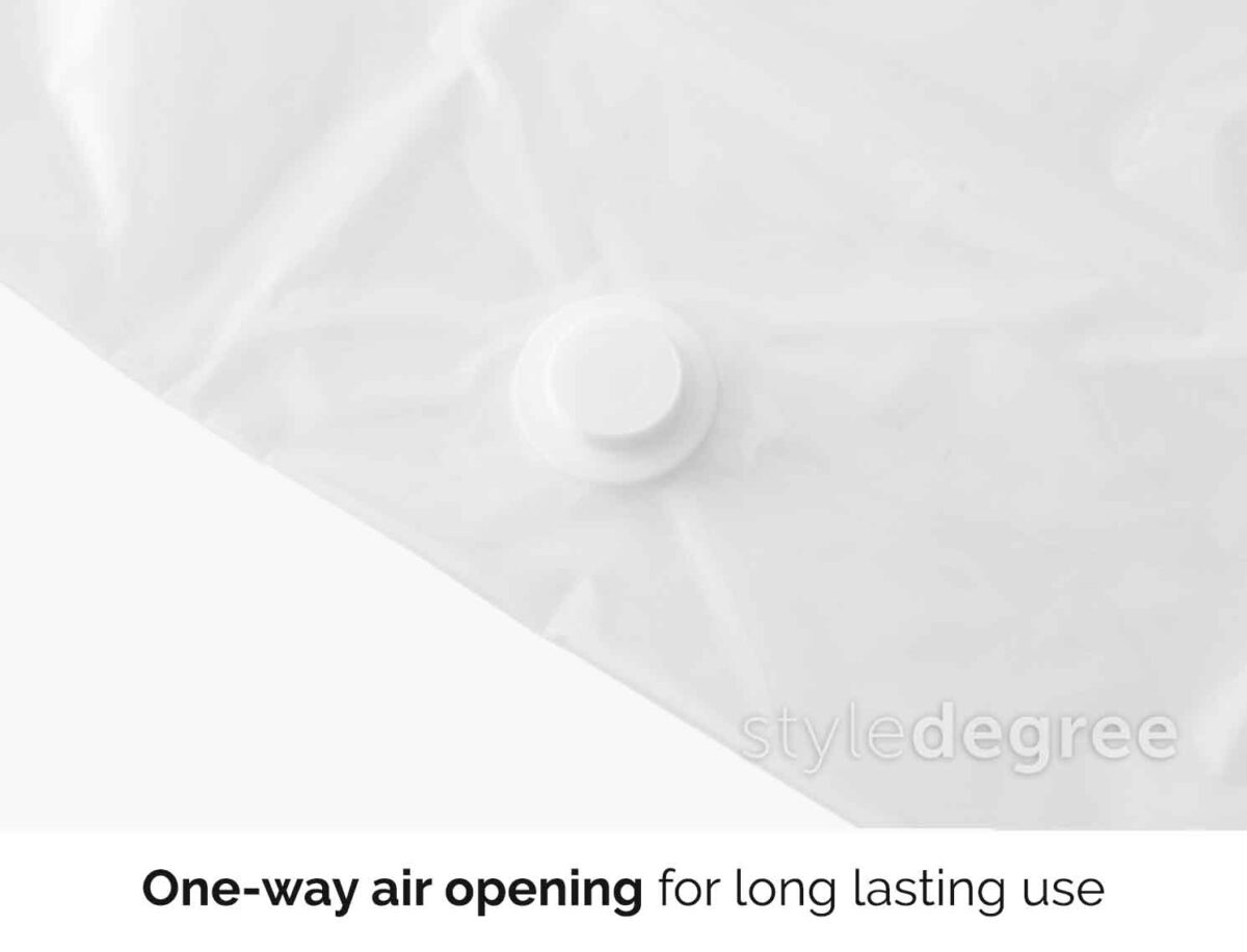 Oneway air opening, Vacuum Storage Bags (10pc Set with Hand Pump