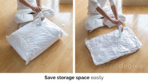Vacuum Storage Bags (10pc Set with Hand Pump) Closet Wardrobe Bedding Quilt Clothes Storage Style Degree Sg Singapore