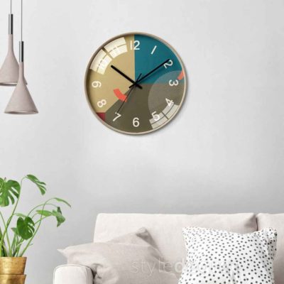 Abstract Prints Wall Clock Living Room Dining Timepiece Style Degree Sg Singapore