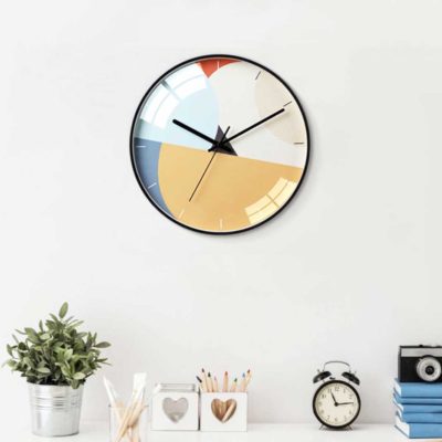 Abstract Prints Wall Clock Living Room Dining Timepiece Style Degree Sg Singapore