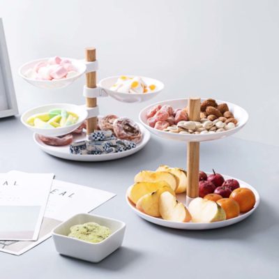 Layer Fruits & Pastry Stand Dessert Snacks Food Holder Chinese New Year CNY Hari Raya Style Degree Sg Singapore