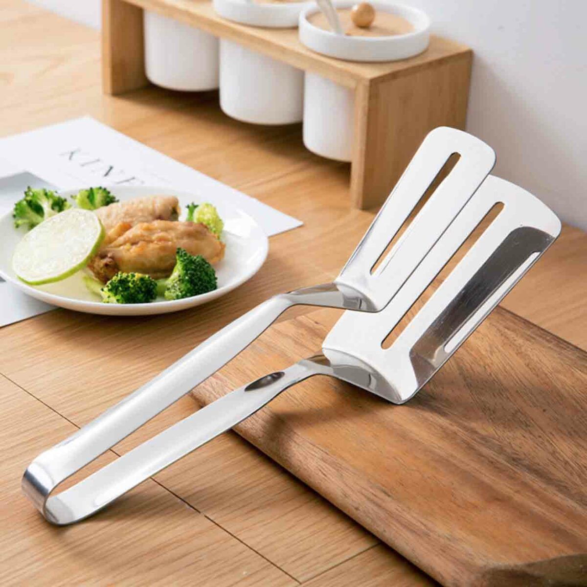 Easy Flip Stainless Steel Tongs Tong Kitchen Cooking Accessories Style Degree Sg Singapore