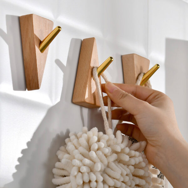 Woody Wall Knob Hooks (2pc Set) Wall Hanging Holder Style Degree Sg Singapore