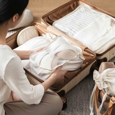 Zen Foldable Travel Luggage Organizer (3pc Set) Organiser Pouch Bag Style Degree Sg SIngapore