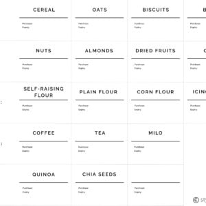 Pantry Sticker Labels (Dry Goods & Baking)