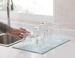 Lively Absorbent Kitchen Drying Mat Coral Fleece Mats Cloth Linen Style Degree Sg Singapore