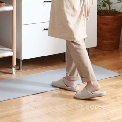 Leathery Anti-slip Kitchen Floor Mat (2pc Set) Mats Carpet Bathroom Style Degree Sg Singapore