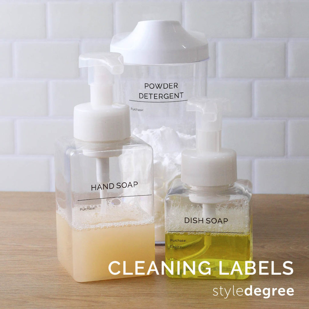 Cleaning Sticker Labels Hand Soap Dish Soap Laundry Labels Style Degree Sg Singapore